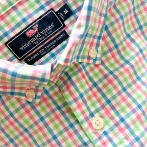 Vineyard Vines Pastel Checkered Button Down Shirt